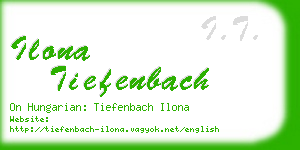 ilona tiefenbach business card